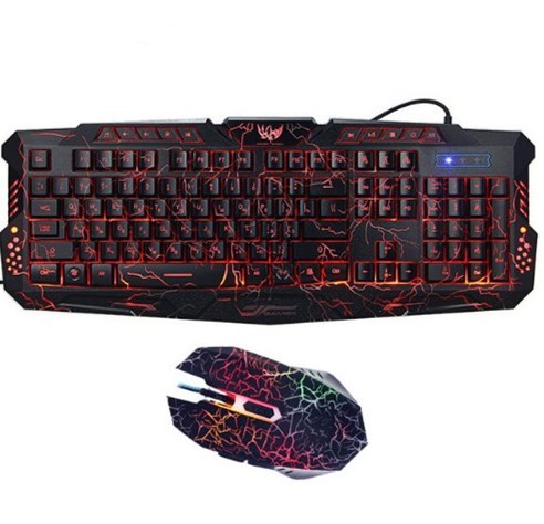 J10 tricolor backlight wired gaming keyboard