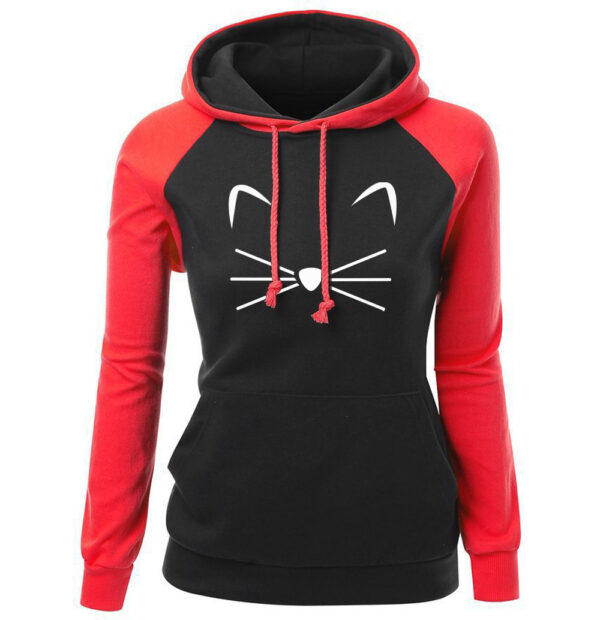 Cute Cat Woman Hoodies Sweater - Image 4