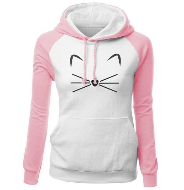 Cute Cat Woman Hoodies Sweater - Image 3