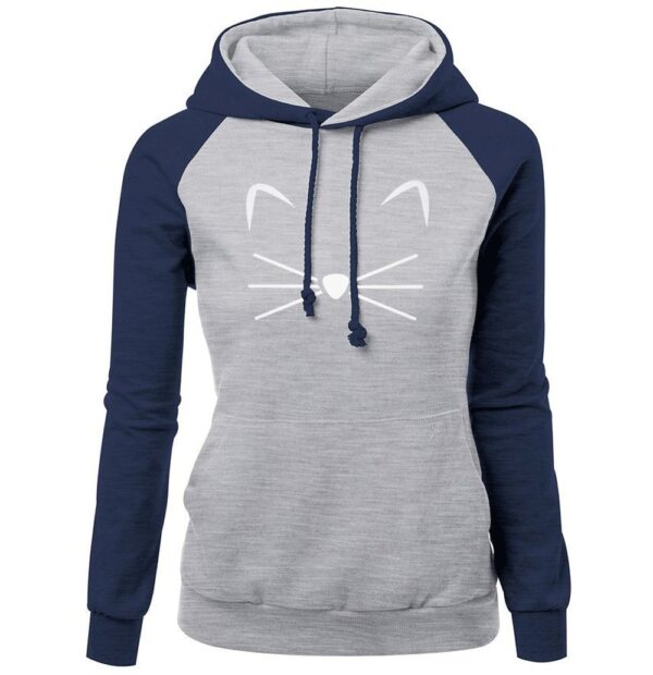 Cute Cat Woman Hoodies Sweater - Image 7