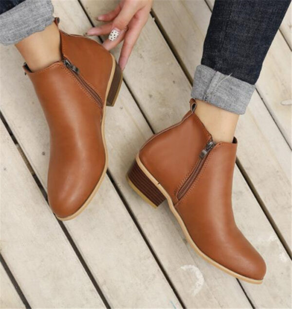 Spring Autumn New Woman Boots Low Heels - Image 2