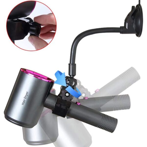 Punch-free Bathroom Hair Dryer Bracket Suction Cup - Image 3